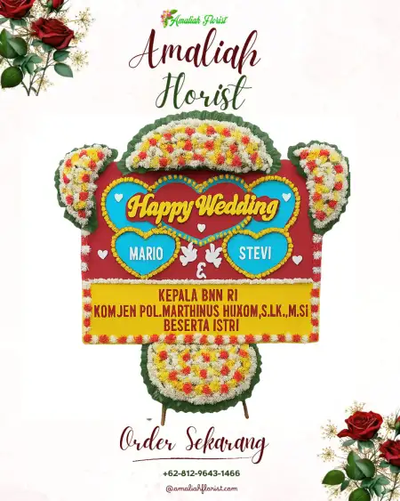 Papan Bunga Pernikahan Tanah Sereal
